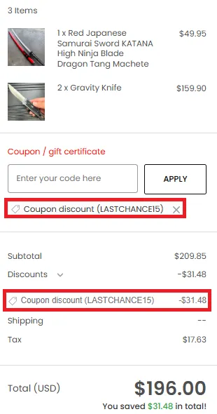 Megaknife latest coupon